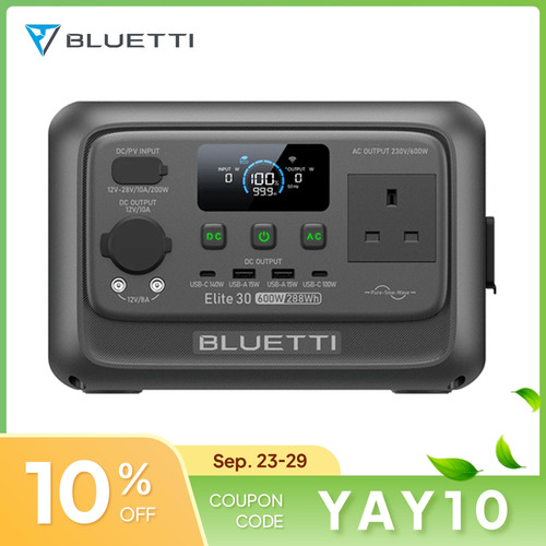 Bluetti elite 288wh 600w - 30,
