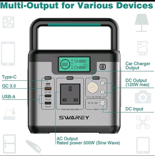 Swarey portable power station - portable,